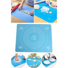 Munico Yapışmaz 40X50 cm Silikon Ped Pişirme Tabakası Hamur Paspası Ölçekli Pasta Paspası Hamur Matı Şekil