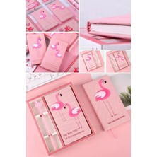 Munico Defter & Kalem Seti Unicorn Sevimli Hayvan Figürlü Flamingo Dekorasyon Kızlar Not Defteri Kalın