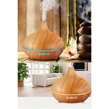 Munico Ev Ofis Yoga Açık Kahverengi Dekoratik Hava Nemlendirici Kokulu Ledli Ultrasonic Hava Temizleyici