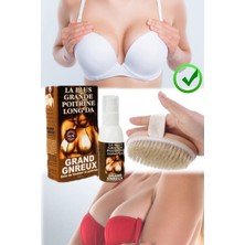 Munico Doğal At Kılı Fırça + 100 ml & Toparlayıcı Losyon Göğüs Spreyi Sıkılaştırıcı Prof