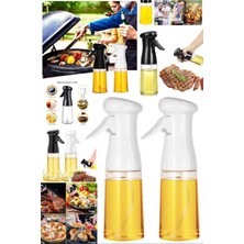 Munico 2 Adet Beyaz Sprey Kapaklı Yağdanlık Limonluk Sirke Sosluk Spreyi Cam Yağdanlık Şişe Sızdırmaz Yemek