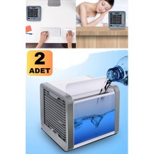 Munico 2 Adet Mini Klima Profesyonel Oda Ofis Fanı Soğutucu Set Masa Üstü Su ile Çalışan Akıllı Soğutucu