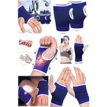 Munico Bilek Güçlendirici Motorcular Için Spor Bileklik Mavi Unisex Mavi Bilek El Desteği Eldiven Bandajı