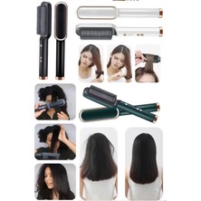 Munico Negatif Iyon Saç Düzleştirici Fırça 2 In 1 Elektrikli Isıtma Tarak Saç Kıvırcık Kıvırma Tarak Kalite