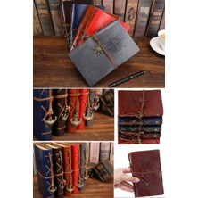 Munico Kolay Öğrenme Için Vintage Çok Amaçlı  Deri Retro Günlük Günlüğü Not Defteri Yazma