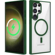 ZM Store Galaxy S23 Ultra Uyumlu Kılıf M-Safe Özellikli Sert Şeffaf Silikon Ege Kapak