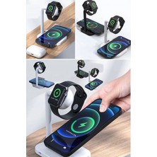 Munico Apple Watch ve Iphone Temassız Şarj Eden Cihaz Şarj Istasyonu Kaliteli 2in1 Kablosuz Şarj Cihazı Pro