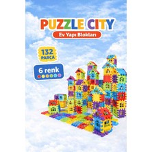  3d şehir kurma blokları - eğitici ev yapı blokları oyuncağı - 132 parça