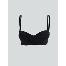 DeFacto Siyah Çıkarılabilir Askılı Dolgusuz Kadın Bikini Üstü  (S6)