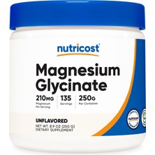 Nutricost Magnesium Glycinate 210 Mg – 135 Servis (Unflavored 250 G)
