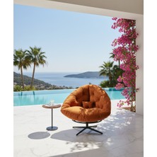 AVYNA Bohome Collection 360 Derece Dönen Mekanizmalı Berjer Tekli Koltuk - New York Model - Turuncu