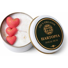 Hartopia Kalp Figürlü Doğal Soya Mum – Teneke Kutulu