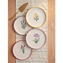 LC Waikiki Çiçek Desenli Seramik Pasta Tabağı 20 cm  (S6)