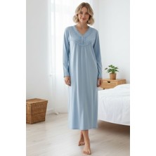 Markalinda %100 Pamuk Büyük Beden Kadın Gecelik 2202