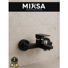 Mixsa Siyah Kare Banyo Duş Bataryası Ağır Gövdeli 2 Yıl Garantili, Yerli Üretim