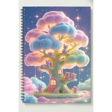 Black-One Sevgililer Günü (Çift Temalı) A5 Metal Spiralli Çizgisiz Kalın Bristol Kapak Çift Temalı Defter