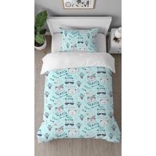 Greendecor Ayıcık Bear Be Cool Desenli Baskılı Özel Tasarımlı Çarşafsız Tek Kişilik Şık Çocuk Nevresim Takım