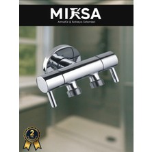 Mixsa Çiftli Taharet Ara Musluğu Batarya-Klozet Için Uygundur