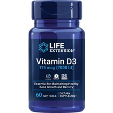 Life Extension Vitamin D3 175 Mcg (7.000 Iu) – 60 Softgels
