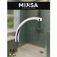 Mixsa Mix Kuğu Mutfak, Lavabo, Banyo Musluğu Batarya Borusu 20 cm Uzun Boru