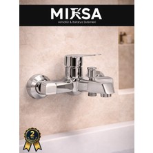 Mixsa Krom Kare Banyo Duş Bataryası Ağır Gövdeli 2 Yıl Garantili, Yerli Üretim