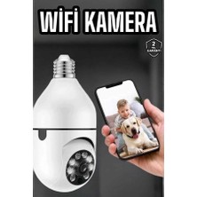 Güvenlik Kamerası Wifi Kamera Duylu Ev Kamerası Wifi Bağlantılı Dönebilen - Lisinya