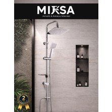 Mixsa Dubai Krom Robot Duş Seti, Kolay Kurulum, Garantili