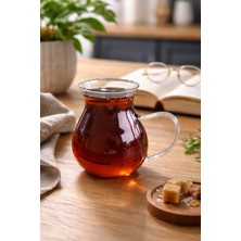 Mihres 6'lı Keyfi Ala Borosilikat Cam Çay Bardağı 185 ml