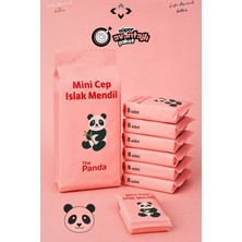 Liground 8 Mini Paket Pembe Islak Mendil Kokusuz Cep Mendili Çocuk ve Okul Çantası Için Taşınabilir Hijyenik