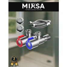Mixsa 2 Adet Inox Taharat Musluğu, Ara Musluk, Aç Kapa