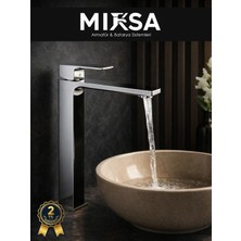Mixsa Çanak Lavabo Krom Aç Kapa Banyo Lavabo Musluğu Bataryası