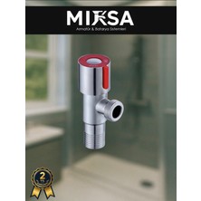 Mixsa Inox Kırmızı Taharat Musluğu, Ara Musluk, Aç Kapa