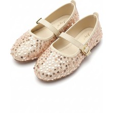 Klay Shoes Kadın Pullu Şık Tokaĺı Rahat Babet