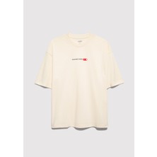 Mavi Heartbeat Mode On Baskılı Ekru Tişört 0613254-83043