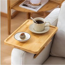 Myplas Modern Ahşap Koltuk Sehpası Tepsi Dekoratif