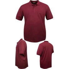 Maruf Shop Erkek Büyük Beden 115 - 175 Kilo Arası Uygun Bedenli Likralı Pike Polo Yaka Cepli Tişört
