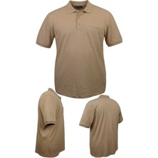 Maruf Shop Erkek Büyük Beden 115 - 175 Kilo Arası Uygun Bedenli Likralı Pike Polo Yaka Cepli Tişört