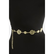 Ieg™ Çiçek Metal Zincir Kemer