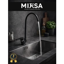 Mixsa Lüx Siyah Aç Kapa Arıtma Musluğu Bataryası