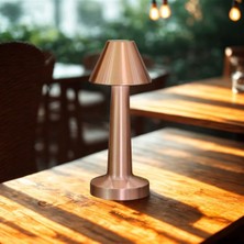 Ieg™ Çatı Model Bronz Renk Şarjlı Dokunmatik 3 Renkli LED Masa Lambası ()