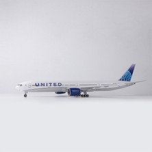 Veronese United Airlines Boeing 777 Yolcu Uçağı Koleksiyon Uçak 47CM