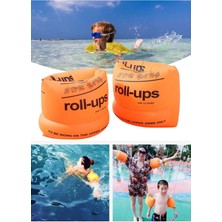 Munico 2'li Yetişkin Çocuk Yüzme Kol Şişme Havuz Şamandıra Kolları Turuncu Yüzme Kolluğu Kaliteli Patlamaz