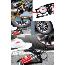 Munico Profesyonel Hava Basınç Göstergeli Ayak Pompası Araba Motorsiklet Bisiklet Top Şişirme Için