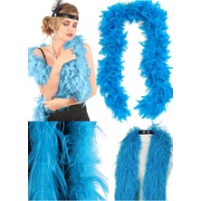 Munico Cosplay Cadılar Bayramı Otriş Elbise Aksesuarı Dekor Şık 180 cm Sahne Fantezi Tüylü Otriş Boa Parti