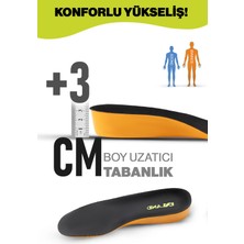 Exland Gizli Boy Yükseltici Tabanlık - Kadın & Erkek Için 3 cm Uzatan Konforlu Boy Uzatıcı Iç Tabanlık
