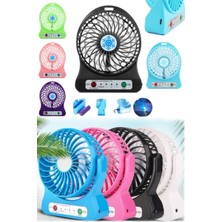 Munico Şarjlı ve Pilli Masaüstü Mini Vantilatör Kademeli Fan Taşınabilir Havalandırıcı