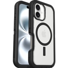 Hepta Collection iPhone 16 Uyumlu Defender Series Xt Magsafe Kılıf, Darbeye Karşı Koruyucu Kılıf, Şeffaf/siyah
