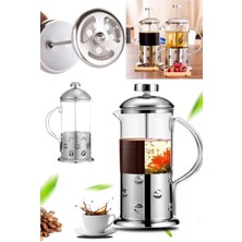 Munico Isıya Dayanıklı Kaliteli French Press Cam Tutacaklı Pistonlu Bitki Çayı Kahve Servis Ev & Restorant