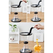 Munico Bozuk Paralar Için Çocuklara Özel Kara Delik Girdap Şeffaf Huni Şeklinde Ilginç Tasarımlı Kumbara