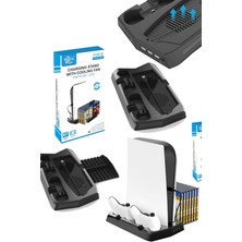 Munico Ps Için Ps5 Oyun Konsolu Için Veri Soğutma Fanı Dikey Stand Çift Kontrol Cihazı Şarj Istasyonu St #2